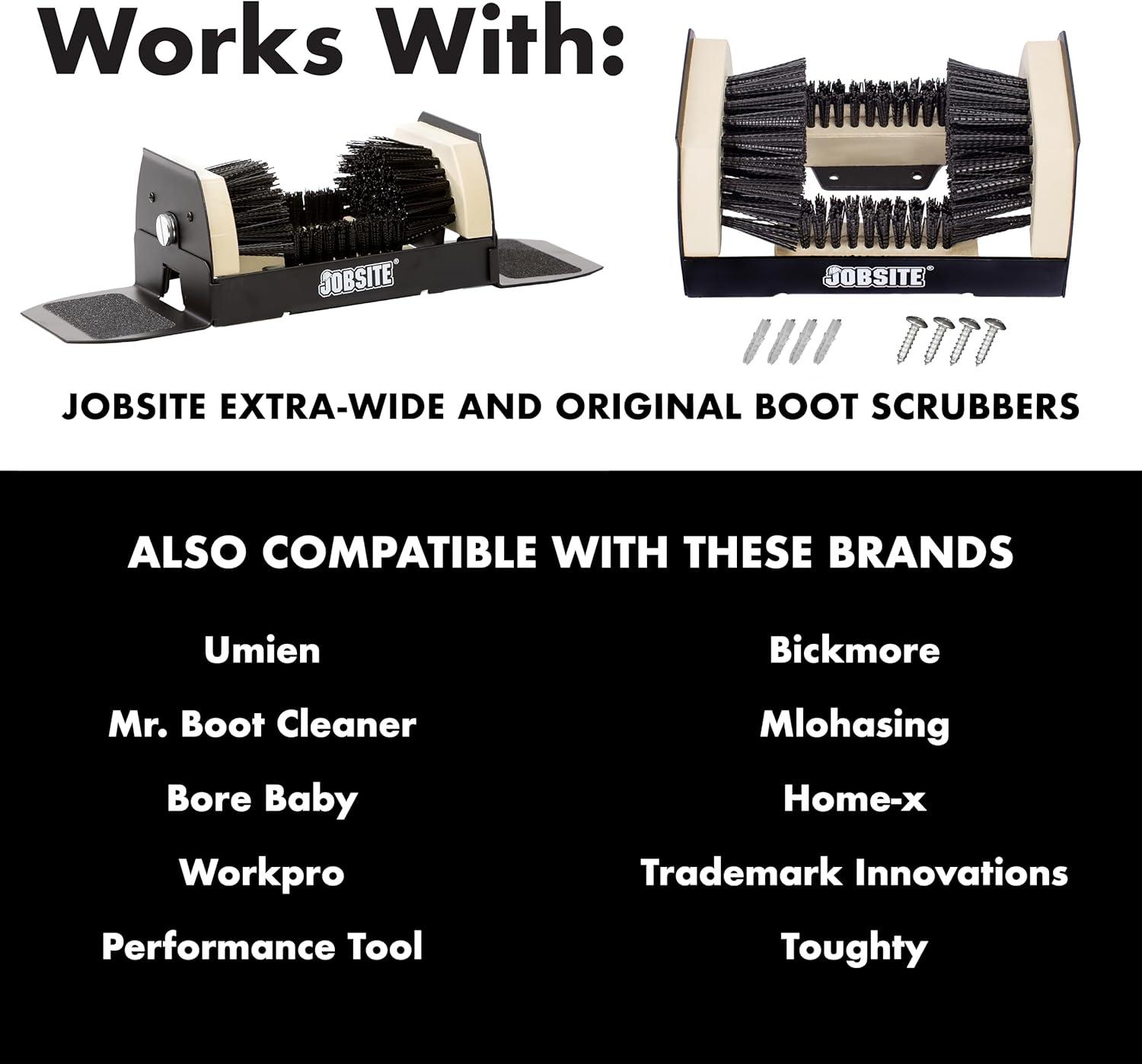 image:imageJobSite Replacement Brushes 2 Side amp 2 Bottom Boot Scraper Brushes Compatible Original amp Extra Wide Boot Scrubbers6