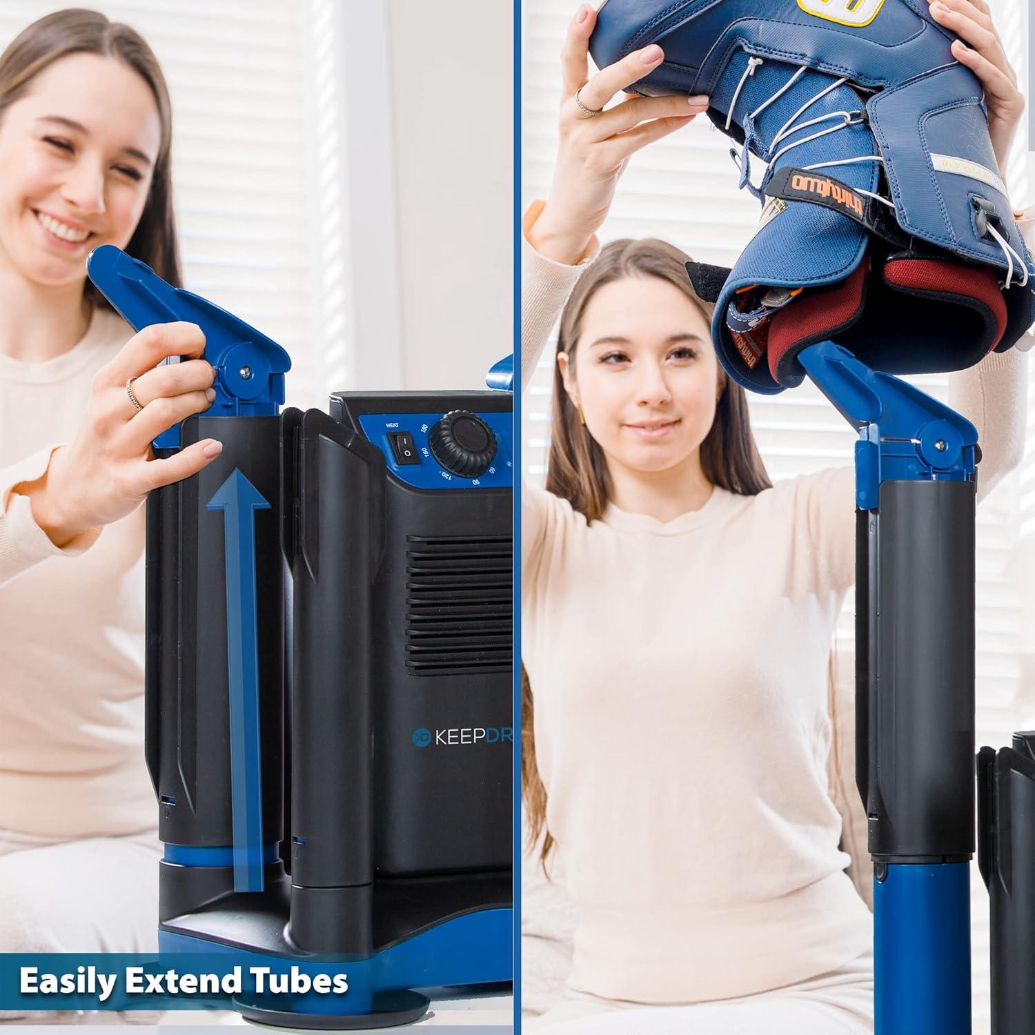 image:imageKeepDry Forced Heat Boot Dryer Heavy Duty Shoe Dryer with Heat Switch amp Timer Quickly Dry Garments Collapsible Drying TubesDryer