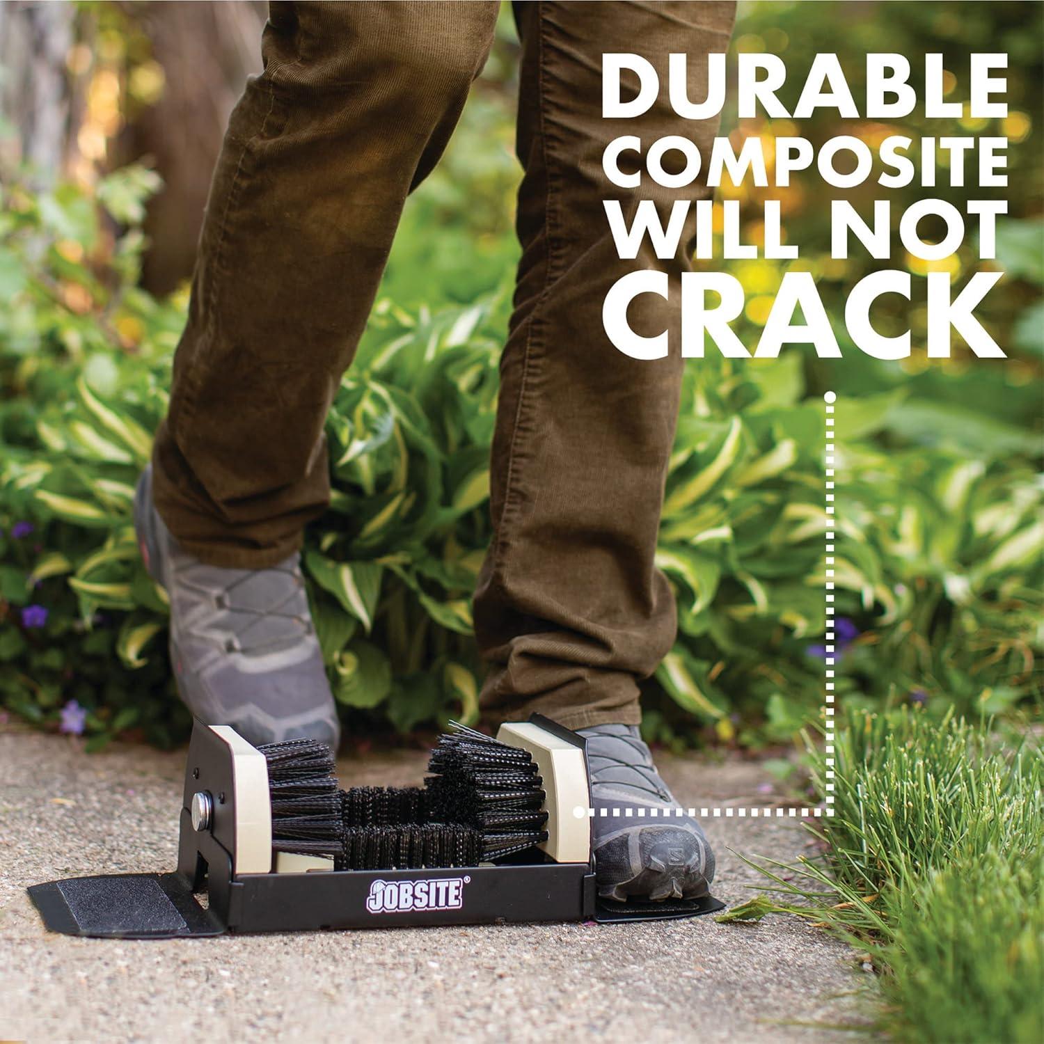 image:imageMidnight Black Boot Scrubber Outdoor Shoe Scraper Brush No Mount Shoe Cleaner Sasquatch SizedBlack Tan