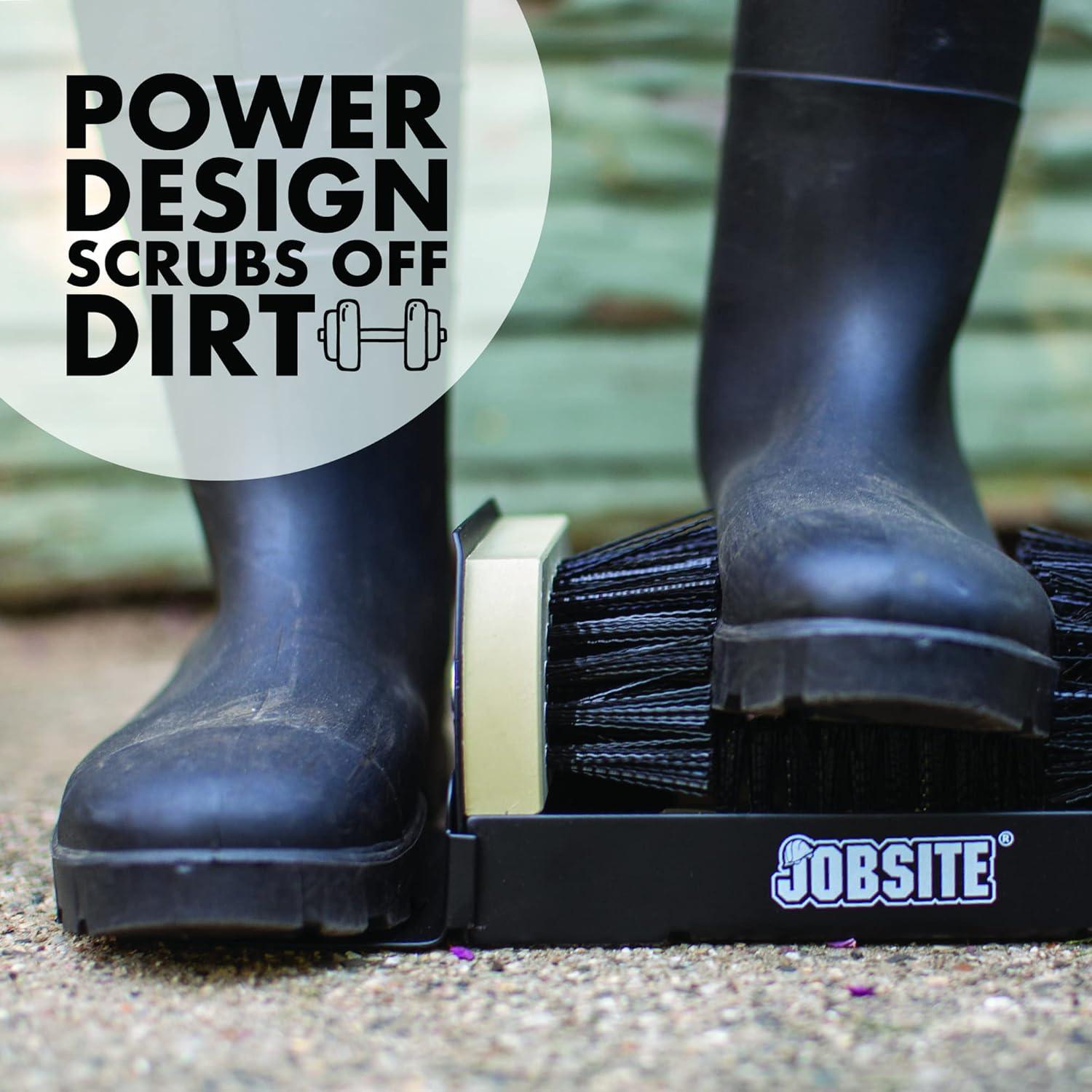 image:imageMidnight Black Boot Scrubber Outdoor Shoe Scraper Brush No Mount Shoe Cleaner Sasquatch SizedBlack Tan
