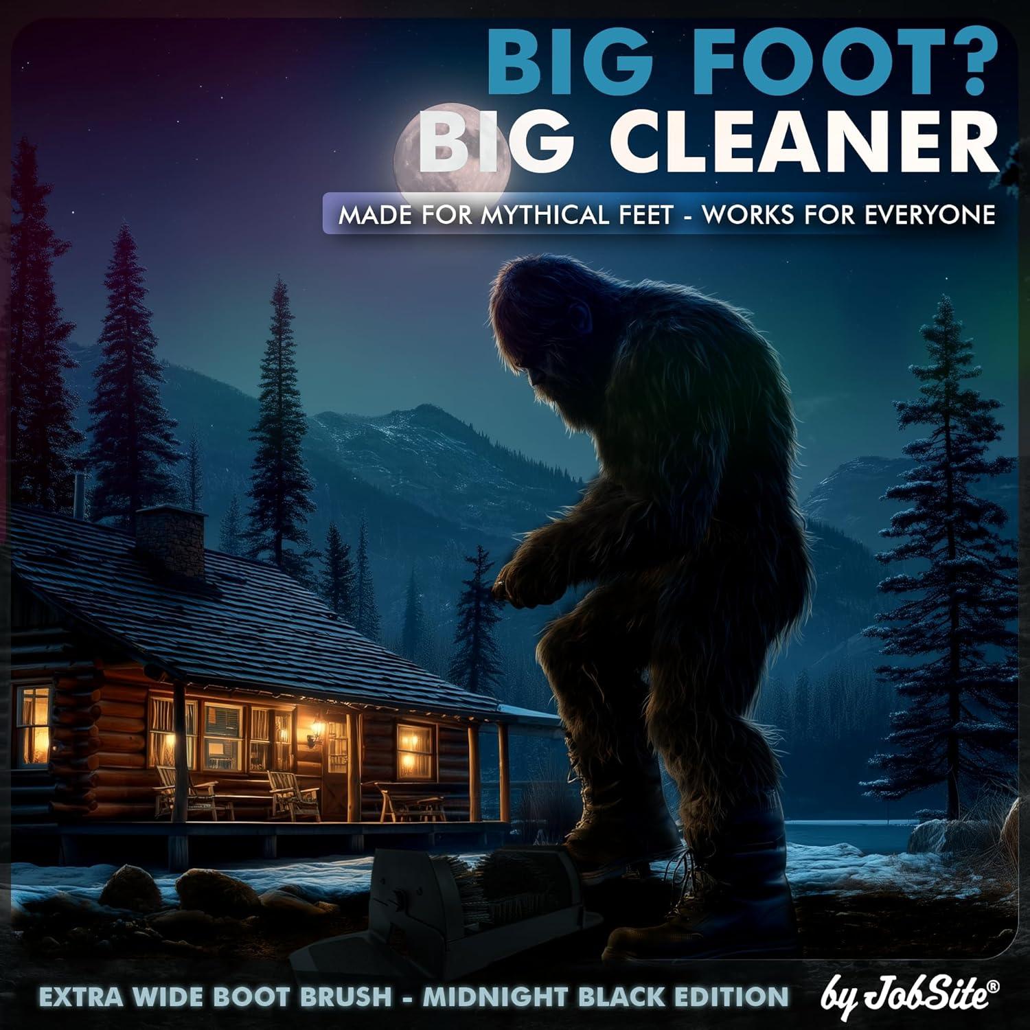 image:imageMidnight Black Boot Scrubber Outdoor Shoe Scraper Brush No Mount Shoe Cleaner Sasquatch SizedMidnight Black