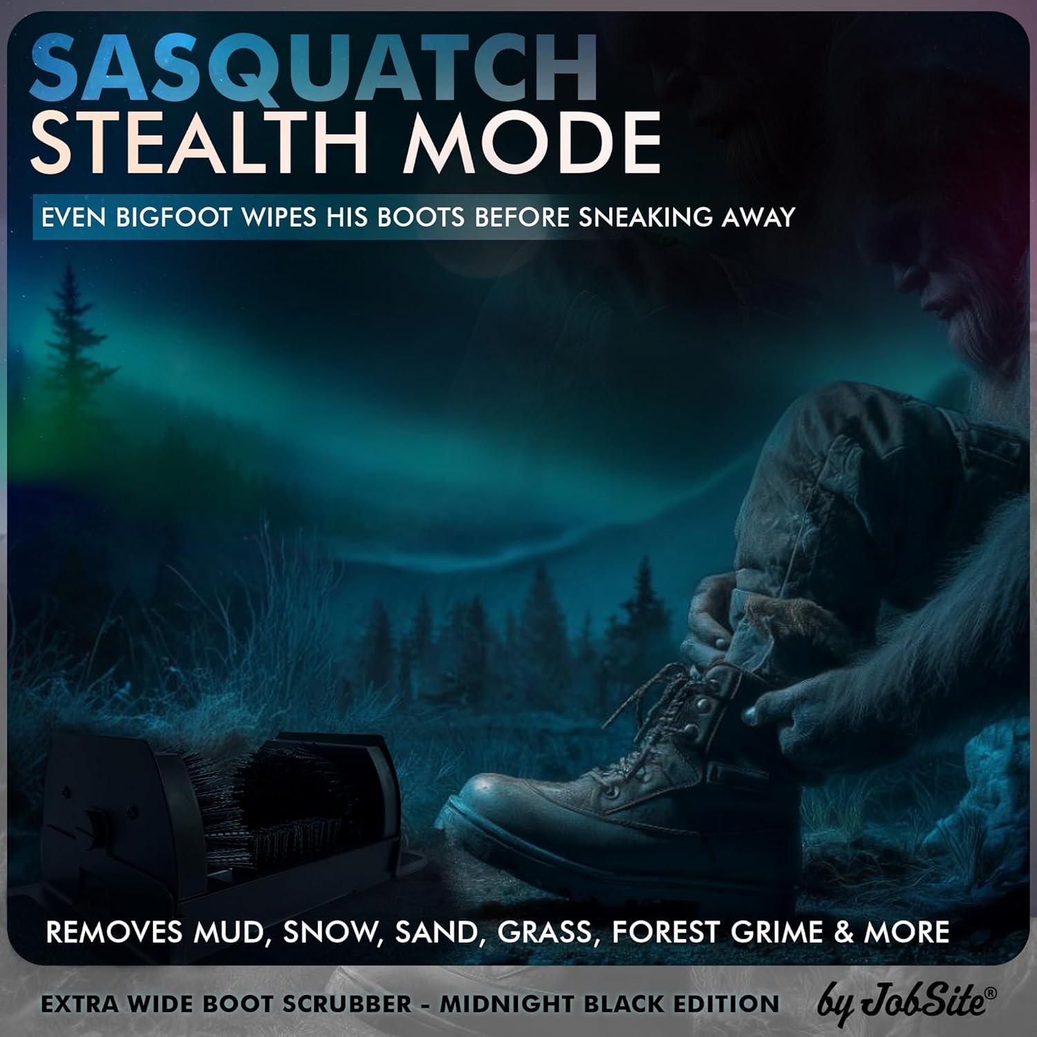 image:imageMidnight Black Boot Scrubber Outdoor Shoe Scraper Brush No Mount Shoe Cleaner Sasquatch SizedMidnight Black
