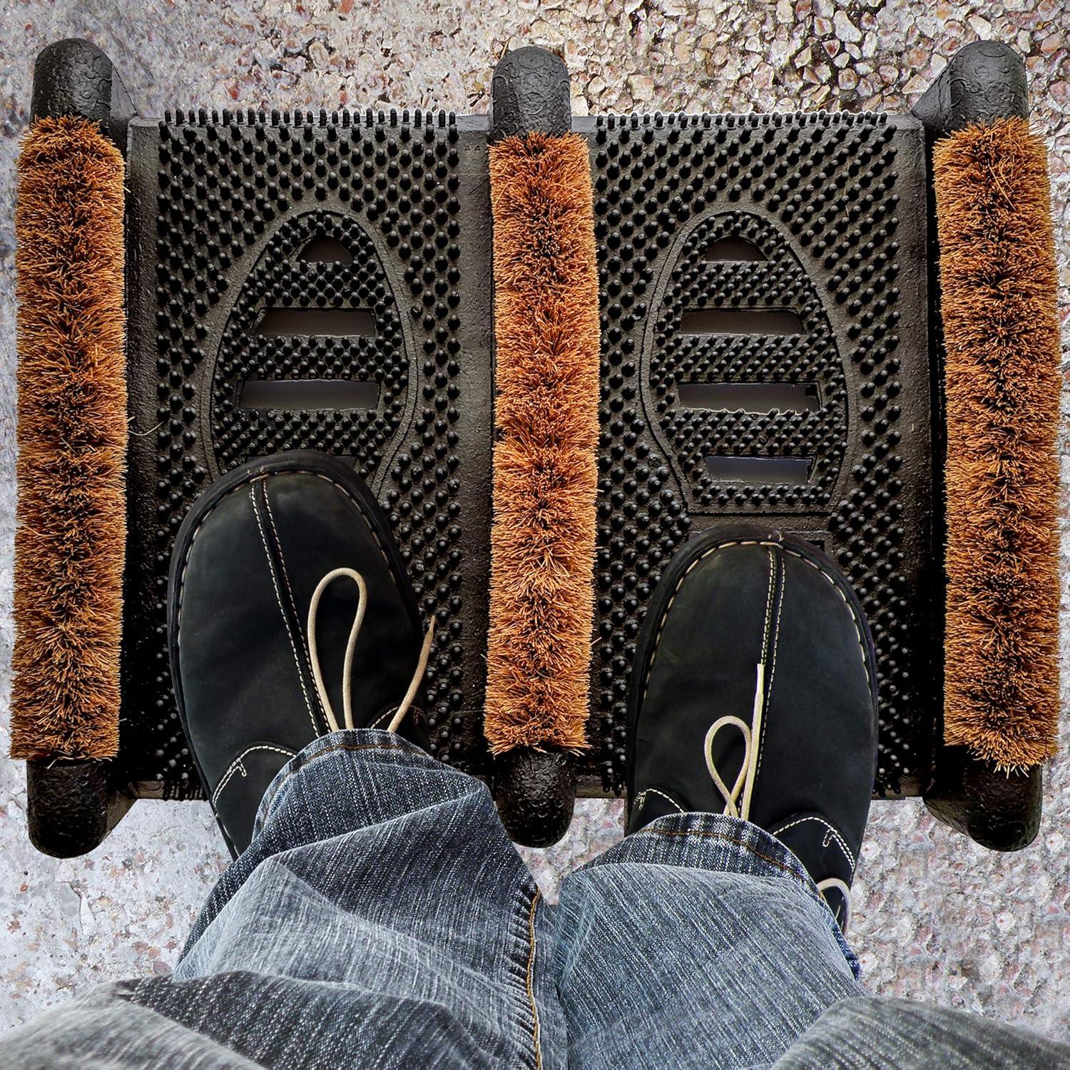 image:imageNINAMAR Mud Scrubber Rubber Brush Mat Scrub amp Scrape Muddy Shoes 1 Pack1