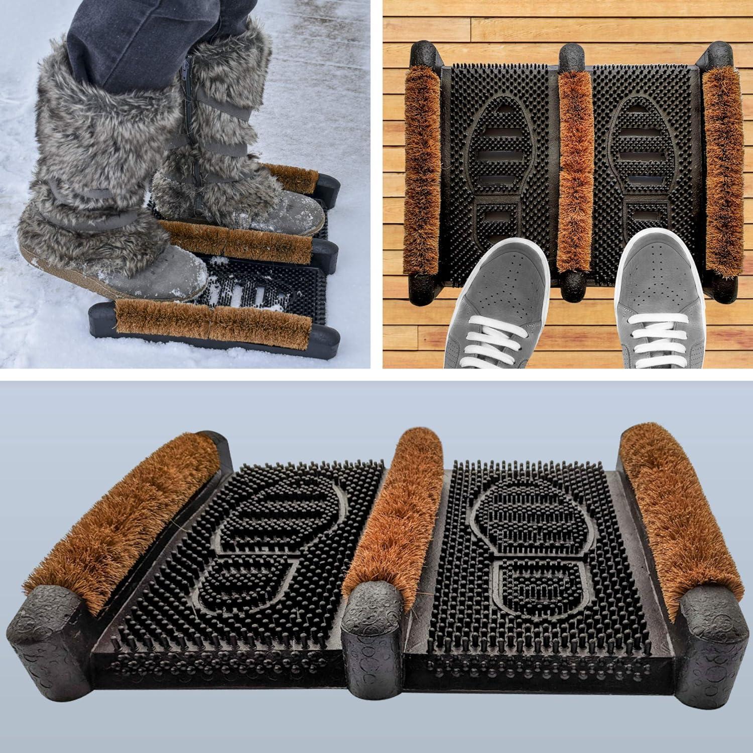 image:imageNINAMAR Mud Scrubber Rubber Brush Mat Scrub amp Scrape Muddy Shoes 1 Pack1