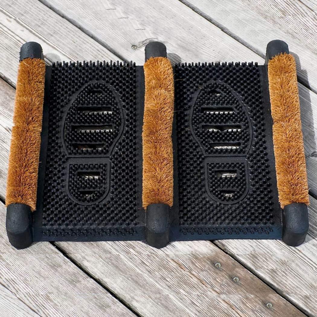 image:imageNINAMAR Mud Scrubber Rubber Brush Mat Scrub amp Scrape Muddy Shoes 1 Pack2