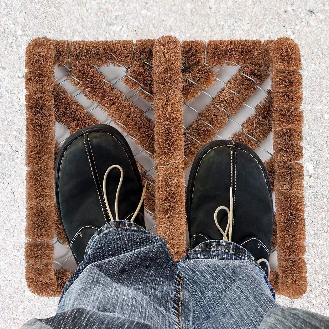image:imageNINAMAR Natural Coir Boot Scraper Door Mat 13 x 12 inch1 Unit
