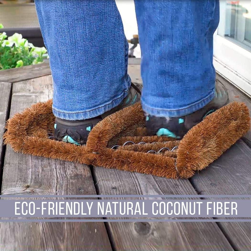 image:imageNINAMAR Natural Coir Boot Scraper Door Mat 13 x 12 inch2 Pack