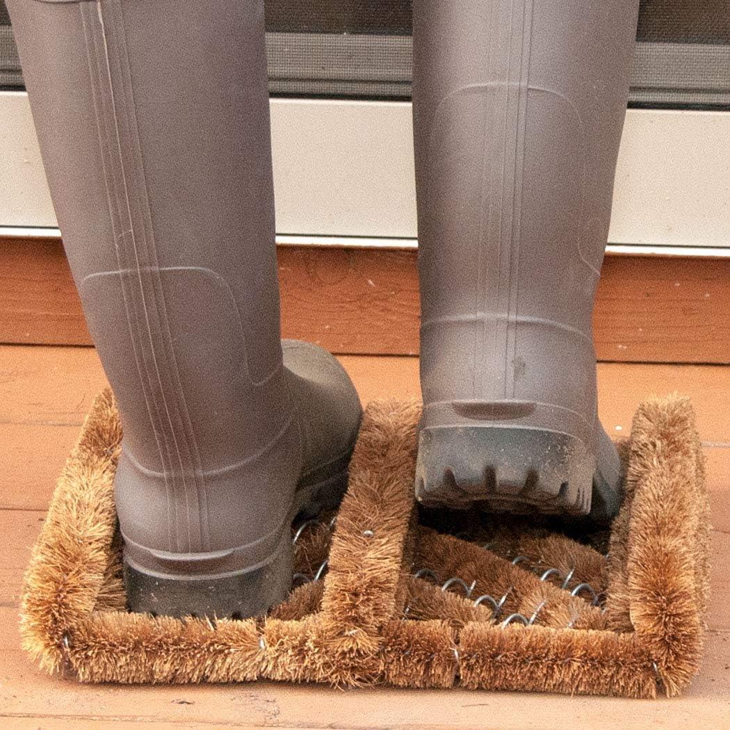 image:imageNINAMAR Natural Coir Boot Scraper Door Mat 13 x 12 inch6 Pack