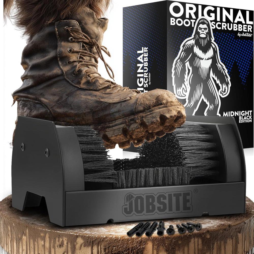 image:imageJobSite The Original Boot Scrubber All Weather Industrial Shoe Cleaner amp Scraper BrushMidnight Black