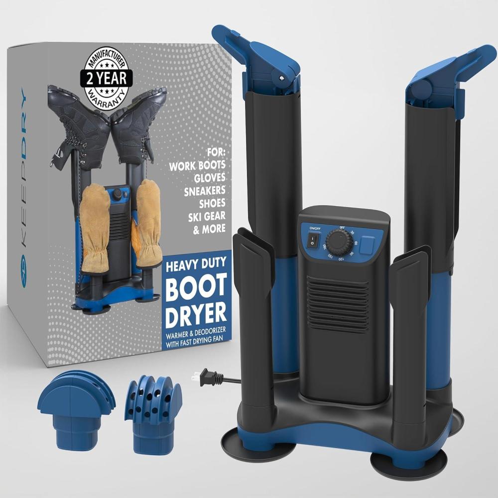 image:imageKeepDry Forced Heat Boot Dryer Heavy Duty Shoe Dryer with Heat Switch amp Timer Quickly Dry Garments Collapsible Drying TubesDryer