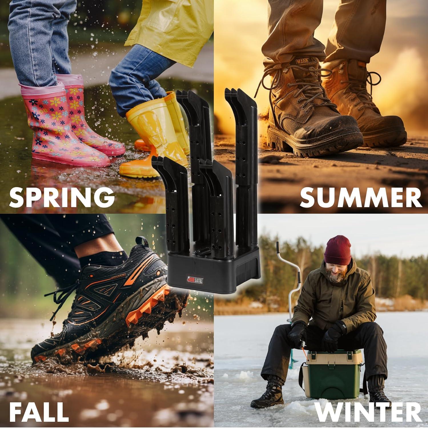 image:imageBoot Dryer Kit With Glove amp Tall Boot Attachments Fast Dry Heat Blower Fan amp Timer