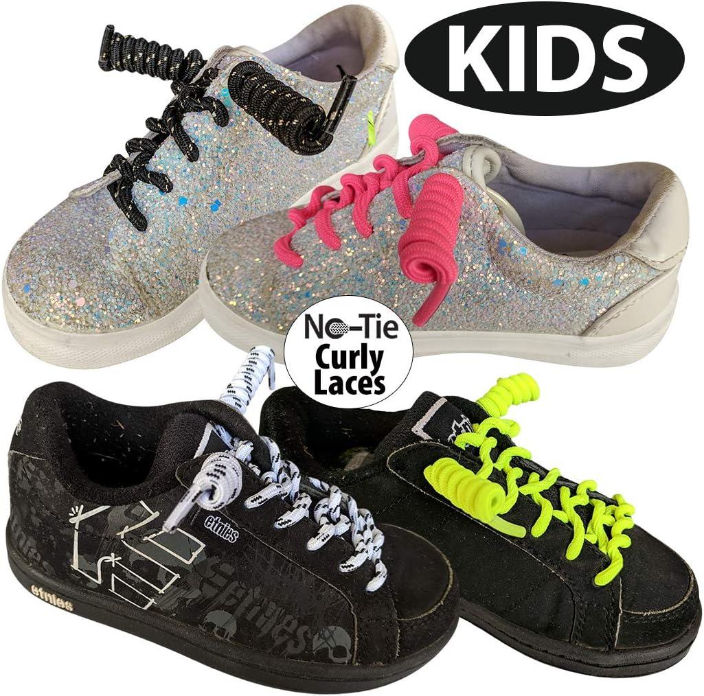 image:imageFOOTMATTERS Curly No Tie Shoe Laces Elastic Spring LacesPink 1 Pair