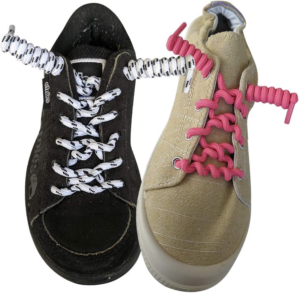 image:imageFOOTMATTERS Curly No Tie Shoe Laces Elastic Spring LacesWhite 1 Pair