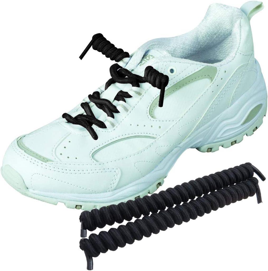 image:imageFOOTMATTERS Curly No Tie Shoe Laces Elastic Spring LacesWhite 1 Pair