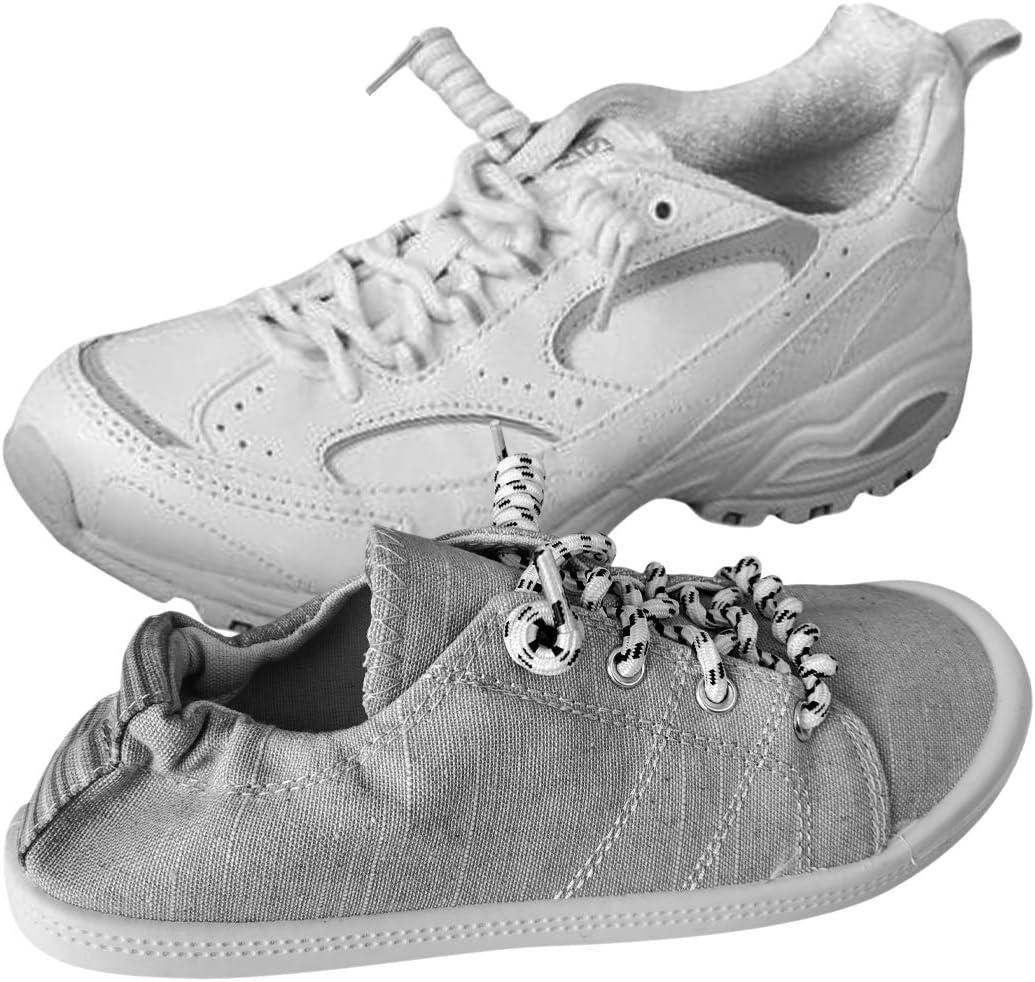 image:imageFOOTMATTERS Curly No Tie Shoe Laces Elastic Spring LacesWhite 2 Pairs