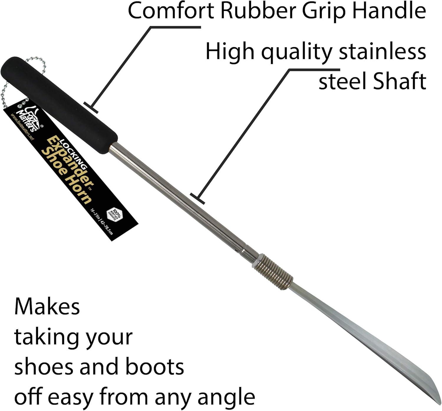 image:imageFOOTMATTERS Expander Shoe Horn Extra Long Handle Twist to Lock Extends 16 to 31 inches1 Unit