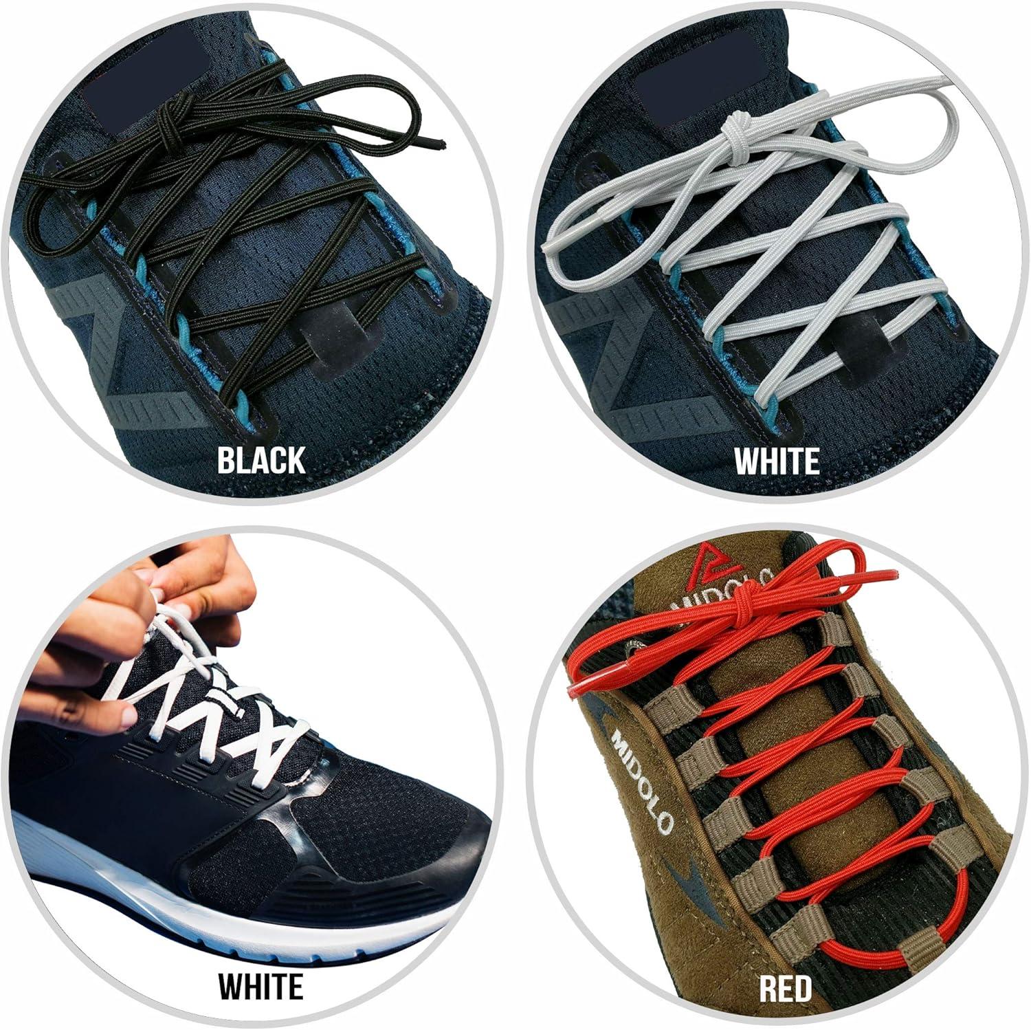 image:imageFOOTMATTERS No Tie Flat Stretch Shoe Laces 3 pairsBlack 3 Pairs