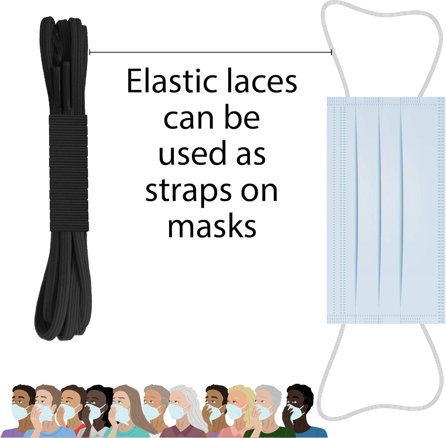 image:imageFOOTMATTERS No Tie Flat Stretch Shoe Laces 3 pairsBlack 3 Pairs