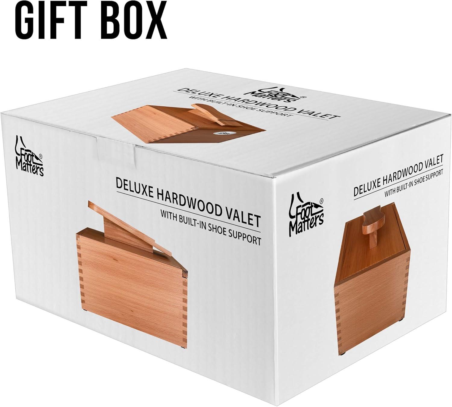 image:imageFOOTMATTERS Shoe Shine Valet Box Hardwood Boot amp Shoe CarePolish Waterproof Kit