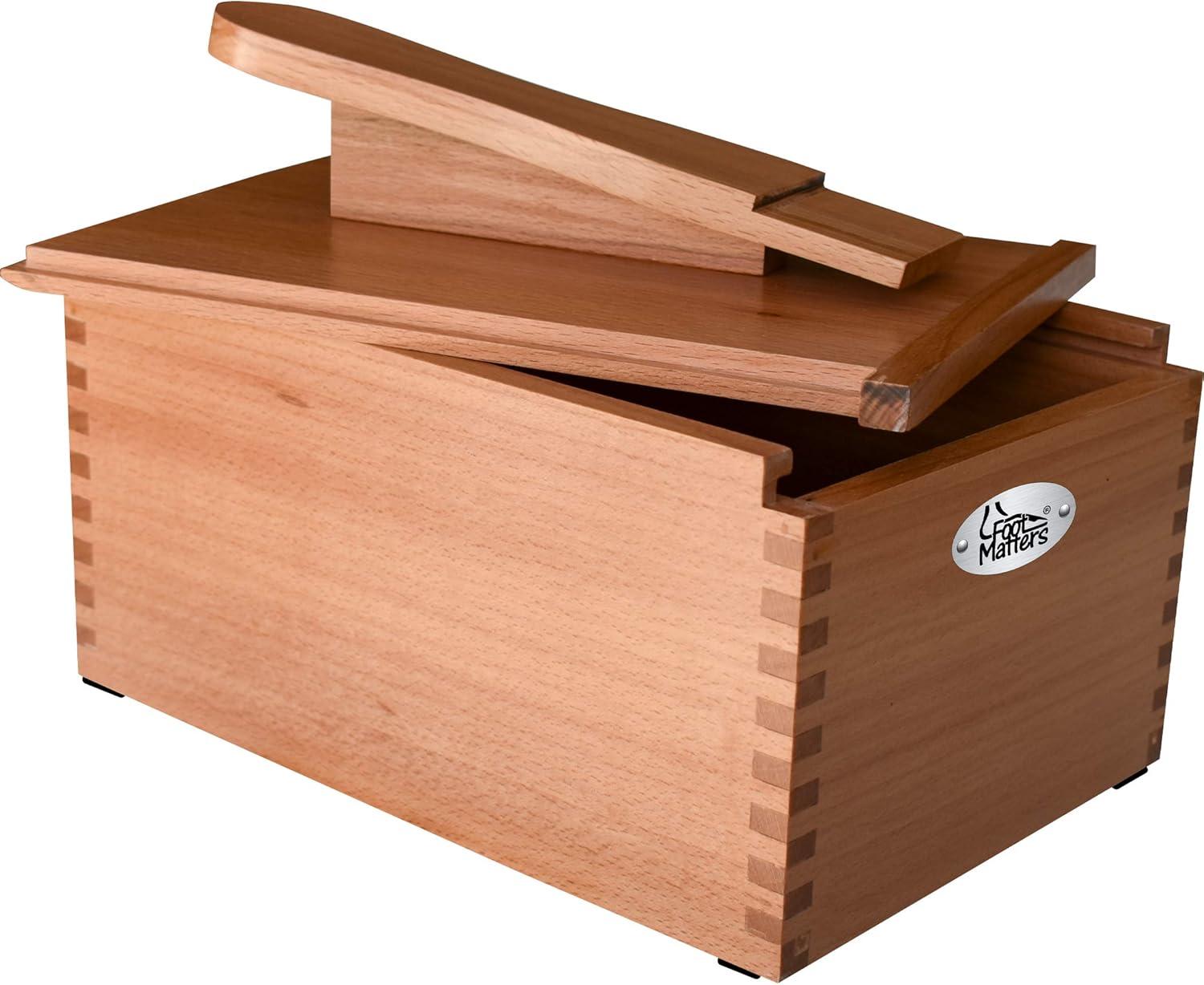 image:imageFOOTMATTERS Shoe Shine Valet Box Hardwood Boot amp Shoe CarePremium Polish Kit
