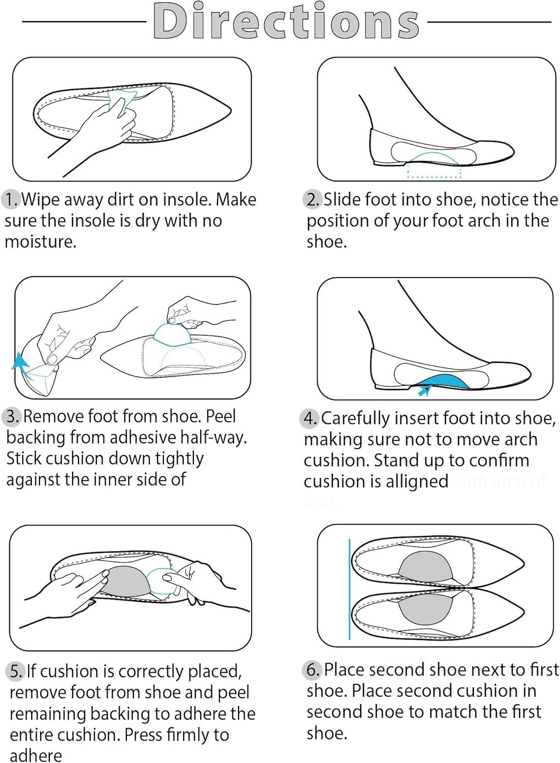 image:imageFootMatters Arch Support Cushions Medium 2 PairsLarge Women US 1012
