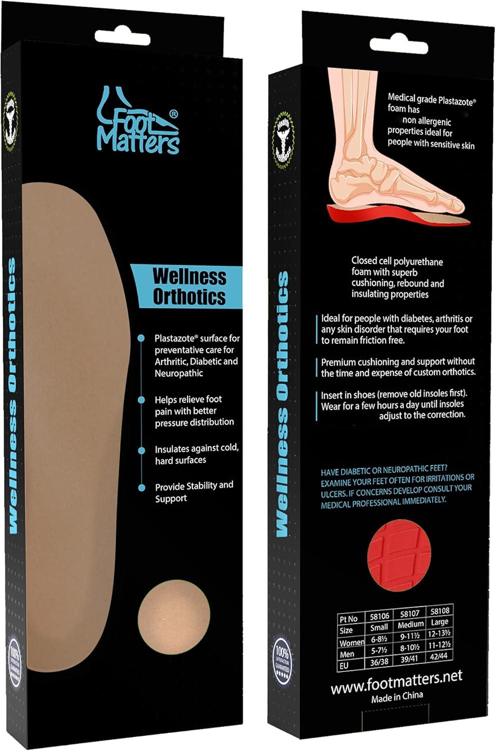 image:imageFootMatters Plastazote Orthotic Comfort Insoles US Women 12135 Men 11125Women 12135 Men 11125