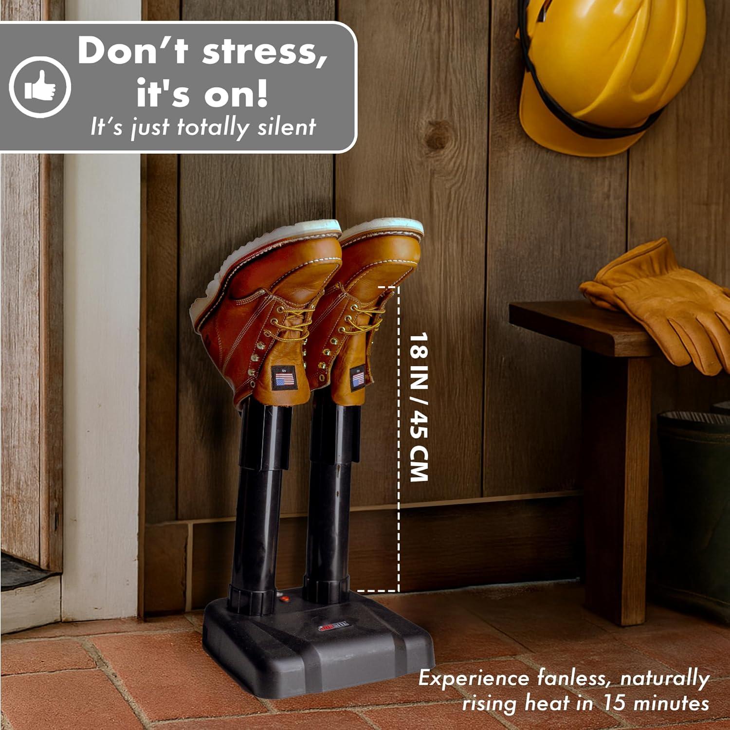 image:imageJobSite Boot Dryer Silent Shoe Dryer amp Warmer For Work Boots Gloves amp Shoes Fanless Convection Dry Helps Reduce Odor