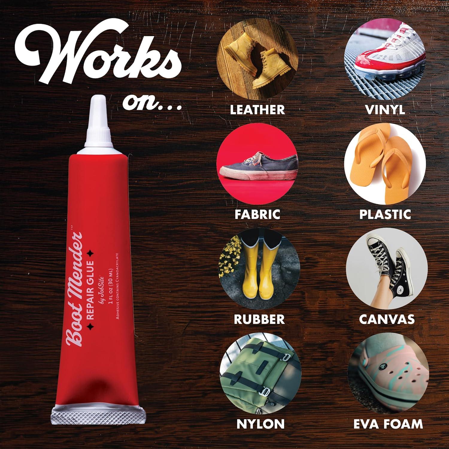 image:imageJobSite Boot Mender Glue Shoe Glue Sole Repair Clear Instant Bond Heavy Duty Adhesive 30g Tube1