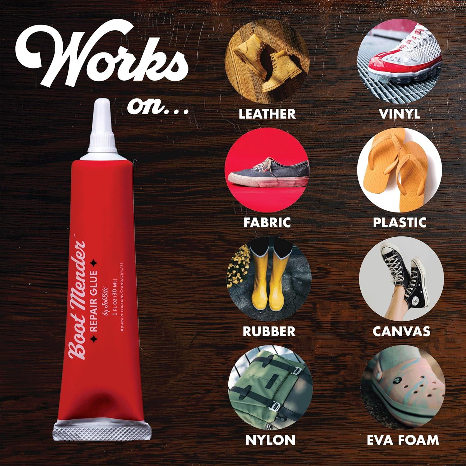 image:imageJobSite Boot Mender Glue Shoe Glue Sole Repair Clear Instant Bond Heavy Duty Adhesive 30g Tube3