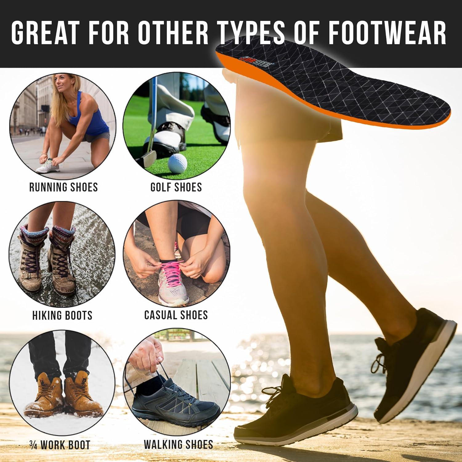 image:imageJobSite Gel Sport Insoles Gel Heel amp Metatarsal Shock Pad US Men 813 Women 914 Trim to FitUS Men 813 Women 914 Trim to Fit