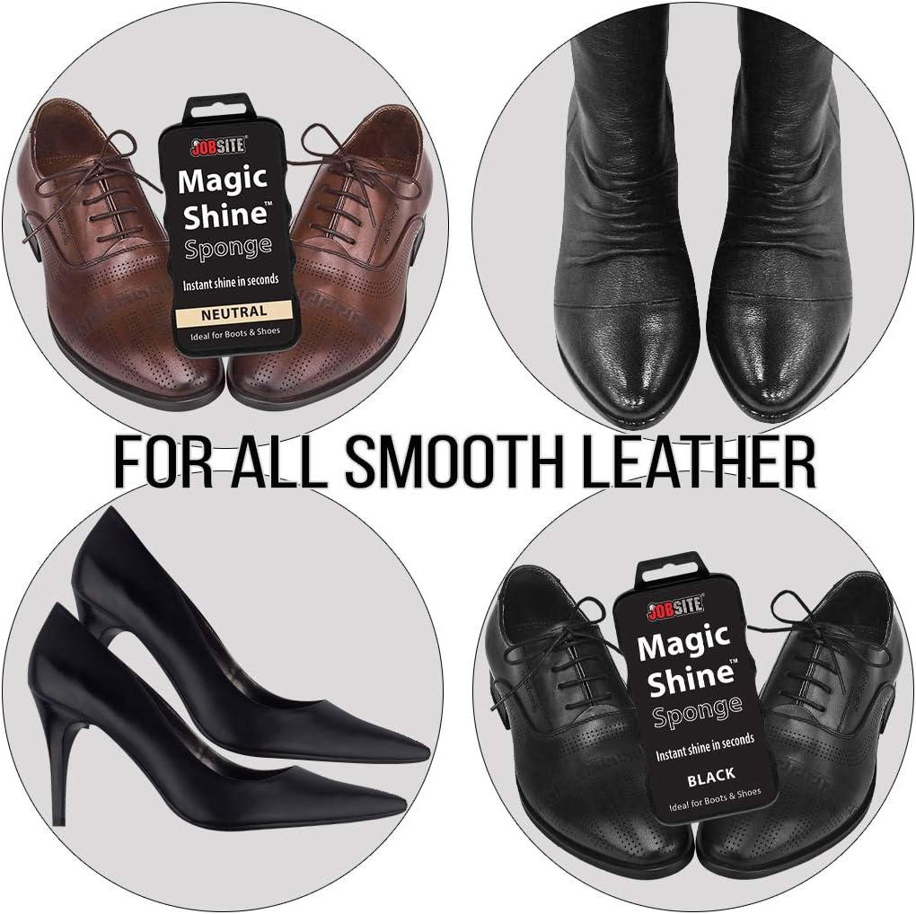 image:imageJobSite Instant Express Leather Boot amp Shoe Shine Sponge NeutralBlack 1 Pack