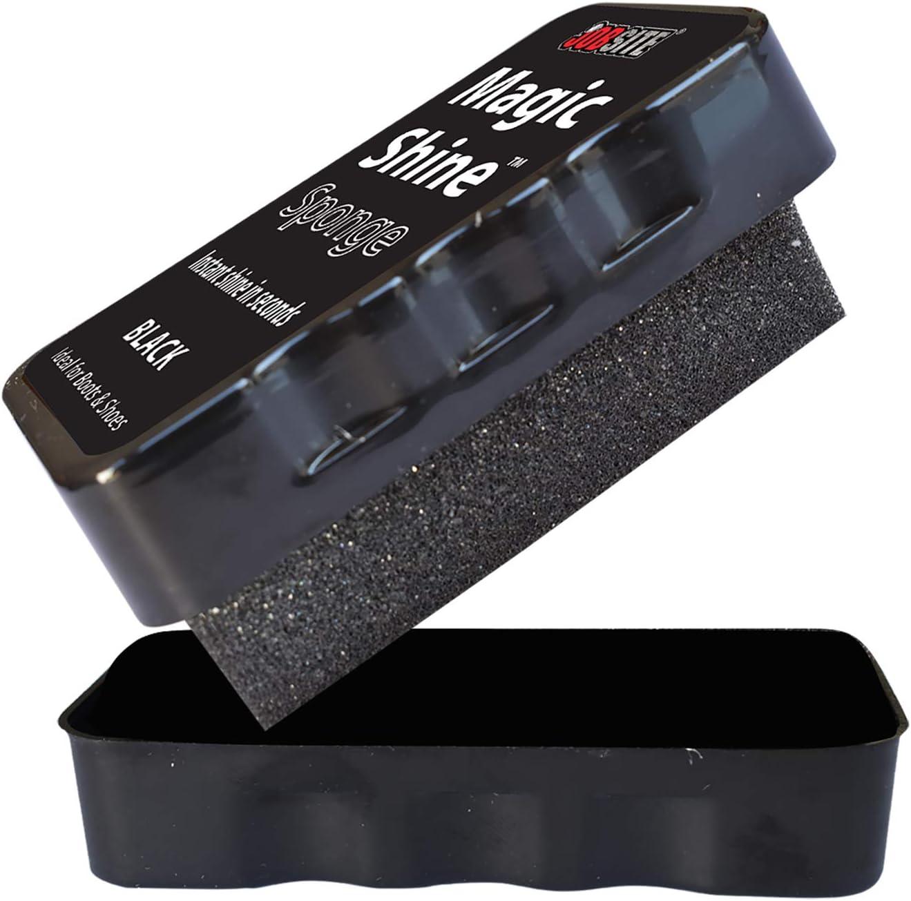 image:imageJobSite Instant Express Leather Boot amp Shoe Shine Sponge NeutralBlack 1 Pack