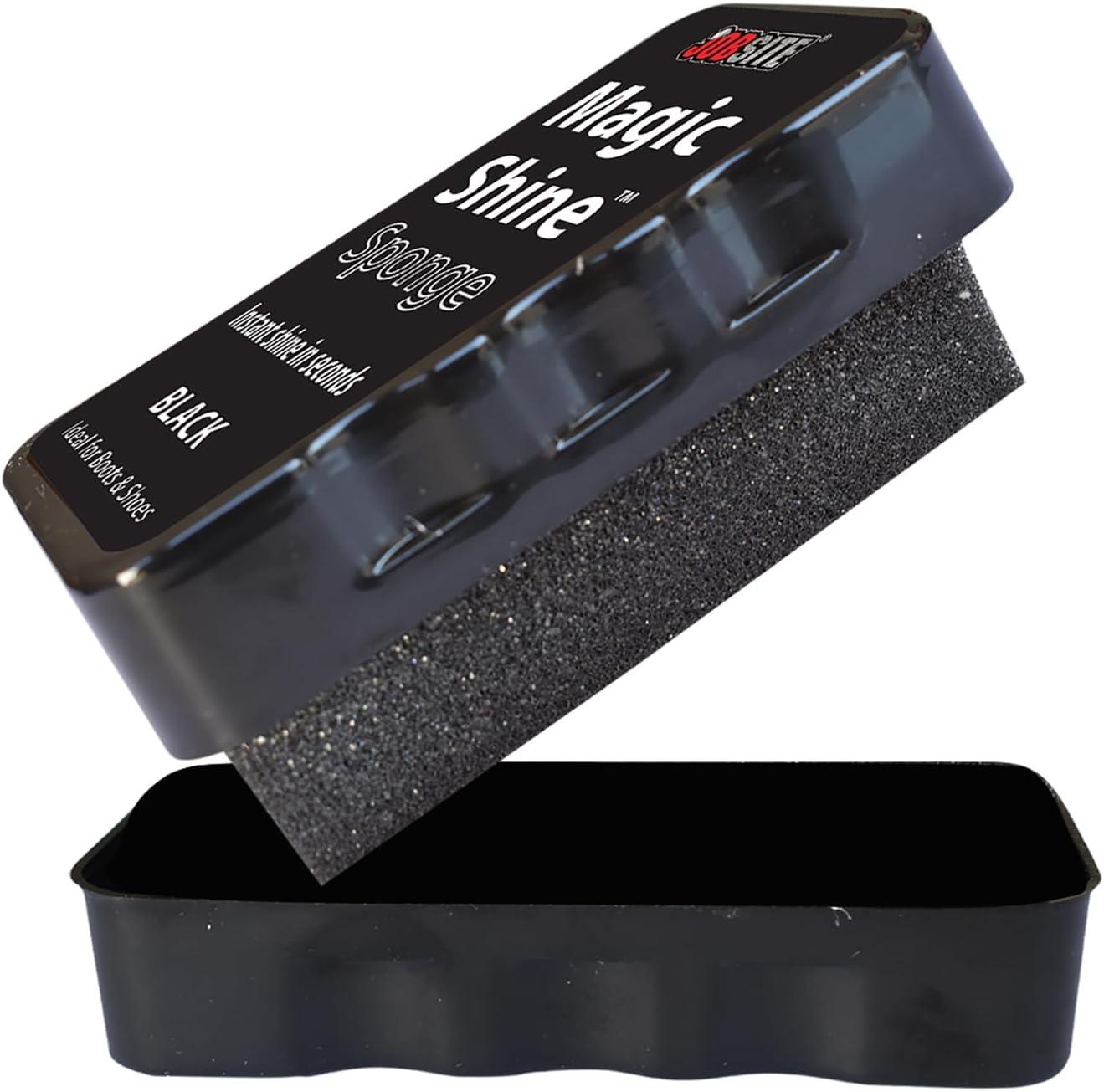 image:imageJobSite Instant Express Leather Boot amp Shoe Shine Sponge NeutralBlack 2 Pack
