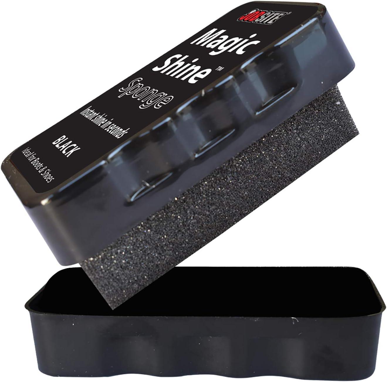 image:imageJobSite Instant Express Leather Boot amp Shoe Shine Sponge NeutralBlack 6 Pack