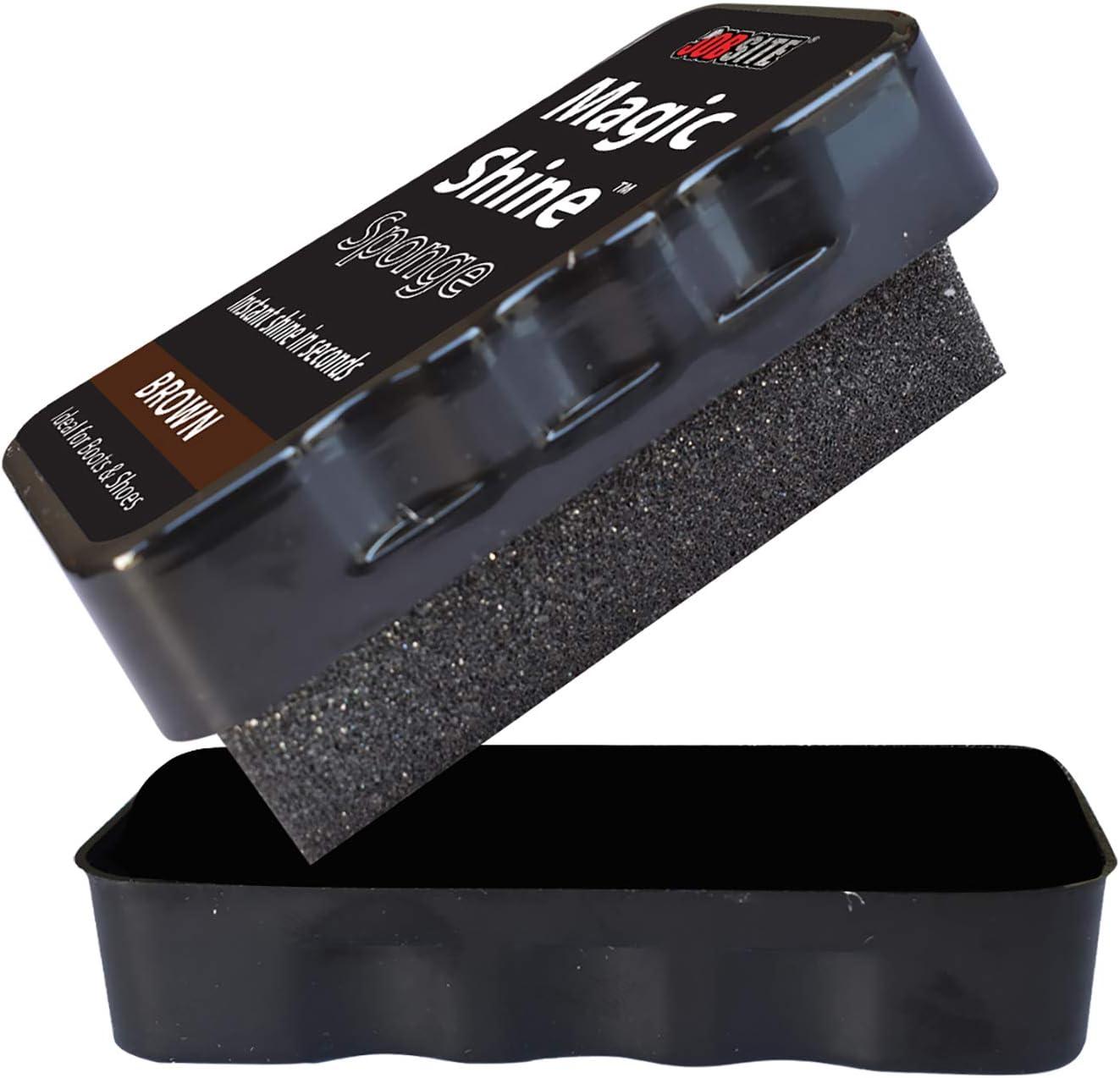 image:imageJobSite Instant Express Leather Boot amp Shoe Shine Sponge NeutralBrown 1 Pack