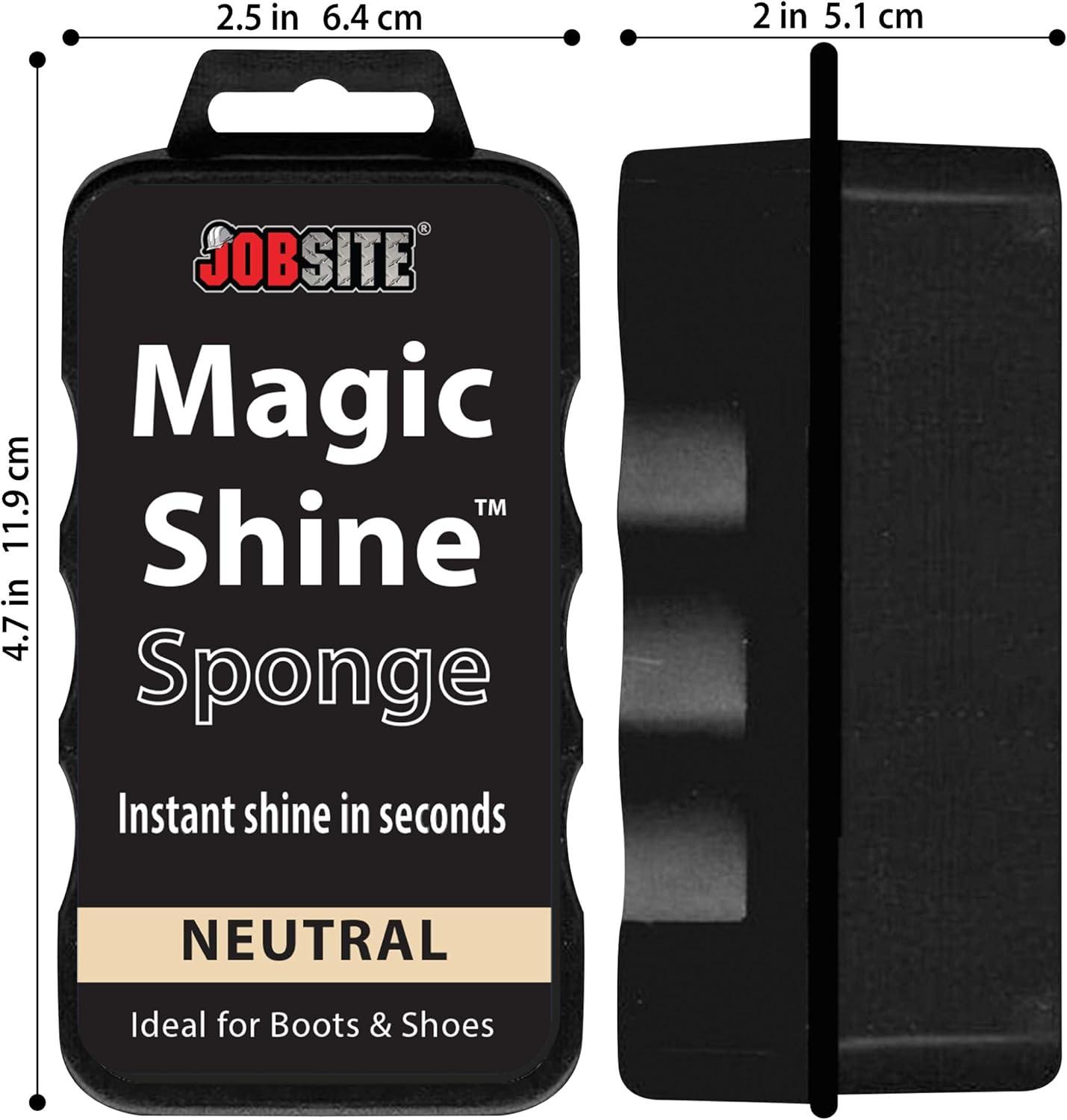 image:imageJobSite Instant Express Leather Boot amp Shoe Shine Sponge NeutralNeutral 6 Pack
