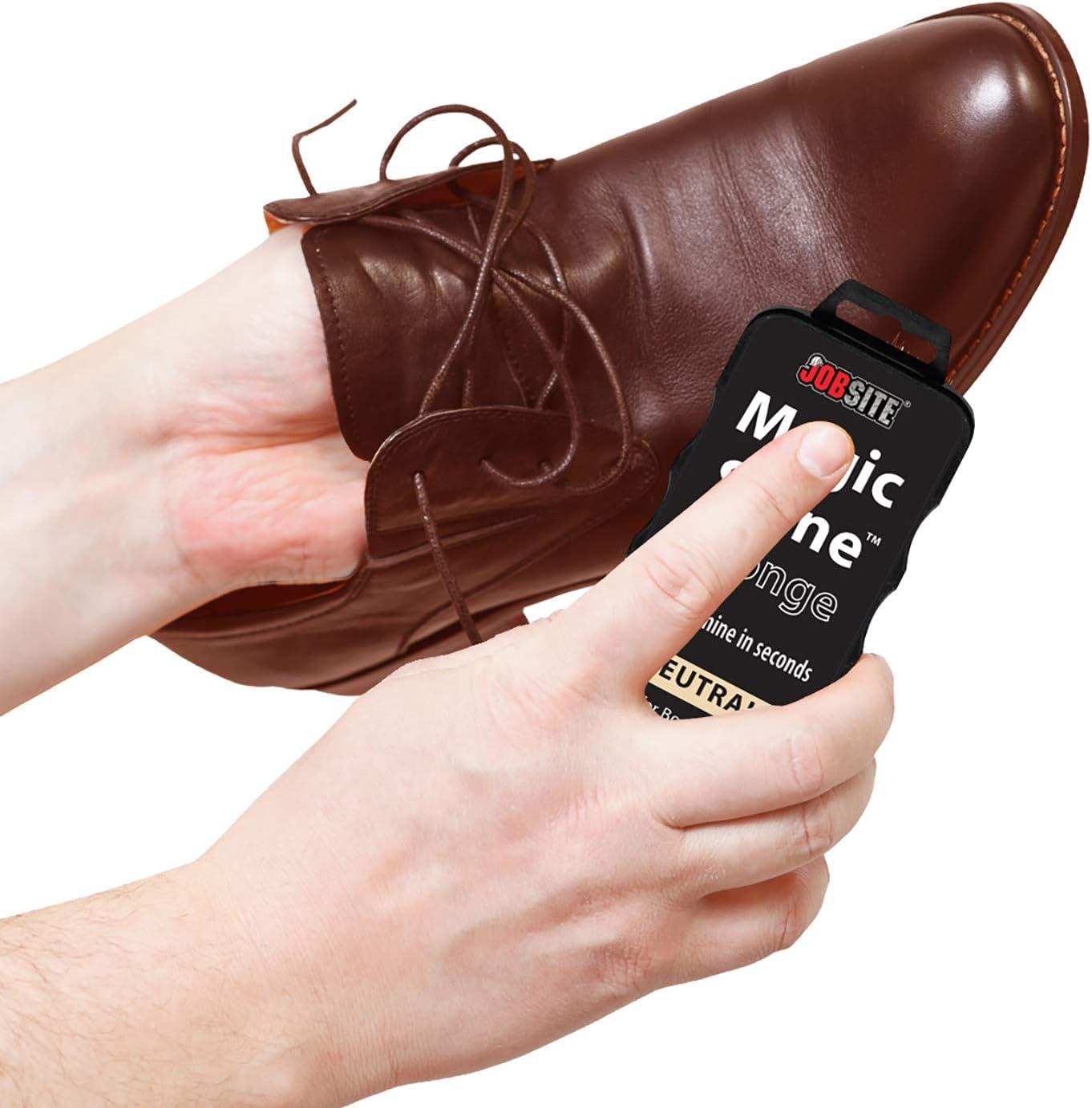 image:imageJobSite Instant Express Leather Boot amp Shoe Shine Sponge NeutralNeutral 6 Pack
