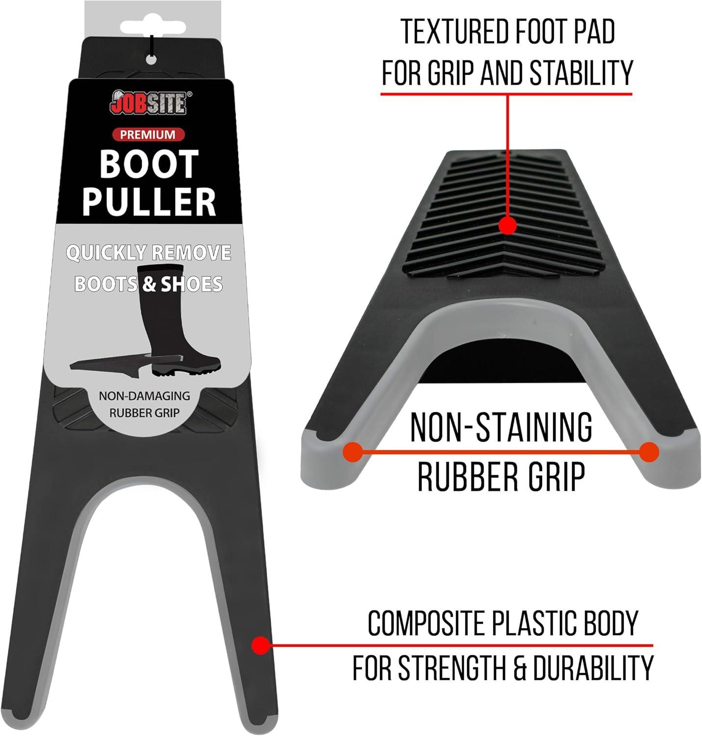 image:imageJobSite Premium Boot Puller Rubber Grip Inlay Shoe amp Boot Remover2 Pack