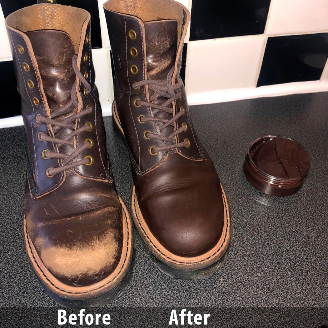 image:imageJobSite Premium Leather Boot amp Shoe Polish Cream Restores Conditions amp Polishes 3 ozMedium Brown