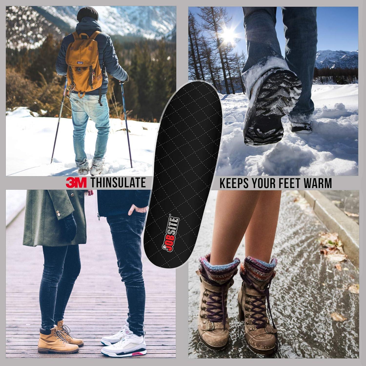 image:imageJobSite Warm Feet Thermal Insoles 3M Thinsulate Insulation Men 813 Women 611 1 PairUs Men 813 Uk 712 Eu 4146