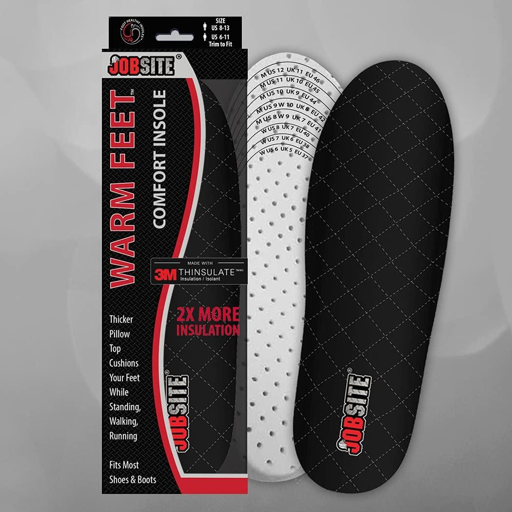 image:imageJobSite Warm Feet Thermal Insoles 3M Thinsulate Insulation Men 813 Women 611 1 PairUs Men 813 Uk 712 Eu 4146