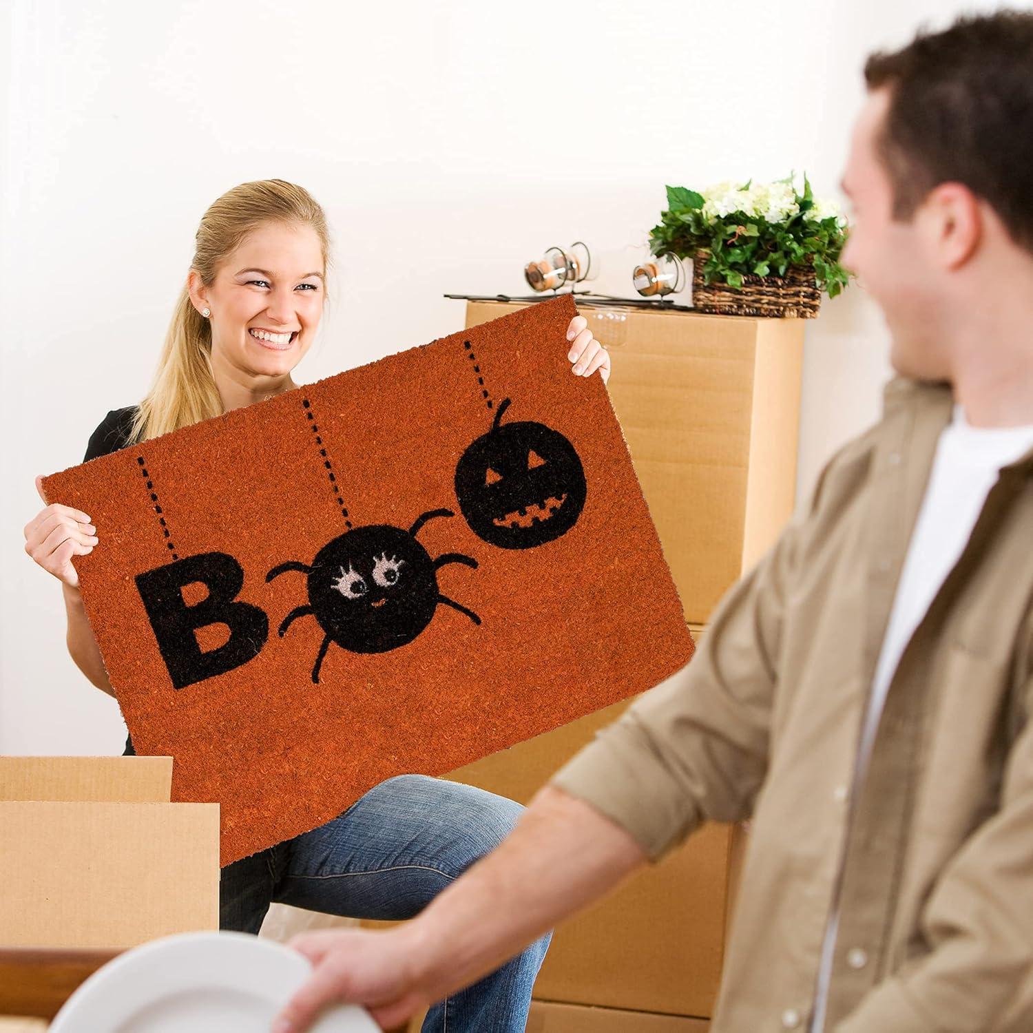 image:imageNINAMAR Door Mat Halloween Boo Natural Coir 295 x 175 inch