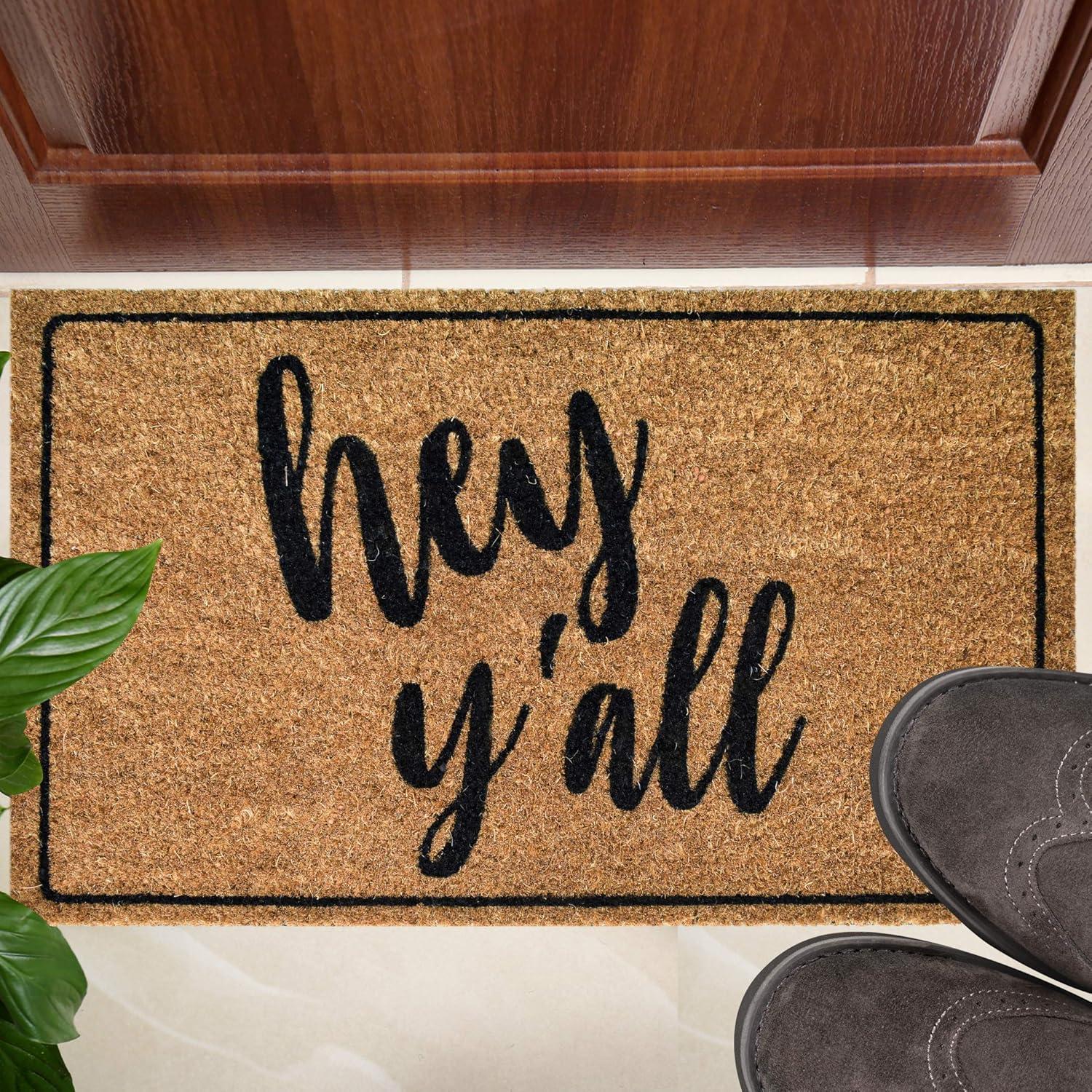 image:imageNINAMAR Door Mat Hey Yall Natural Coir 295 x 175 inch