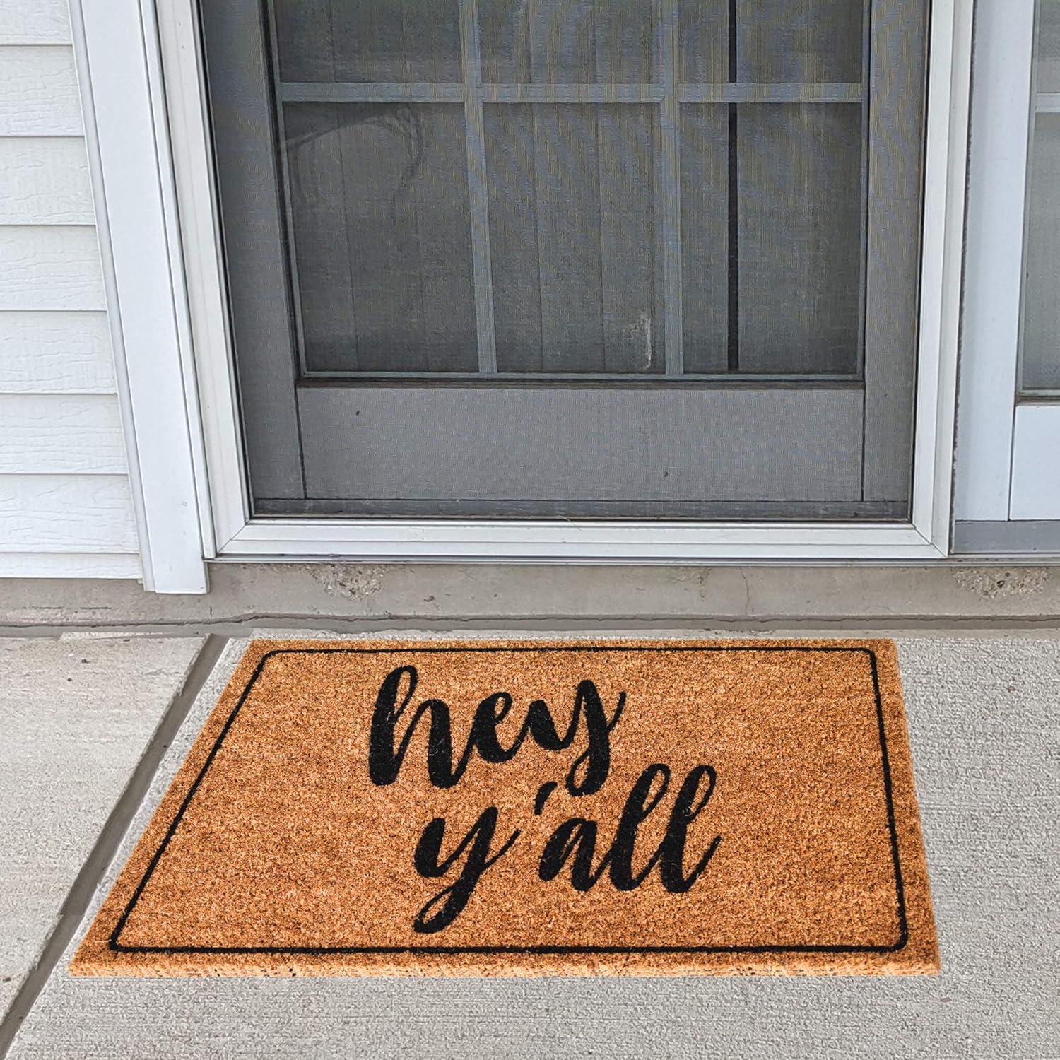 image:imageNINAMAR Door Mat Hey Yall Natural Coir 295 x 175 inch