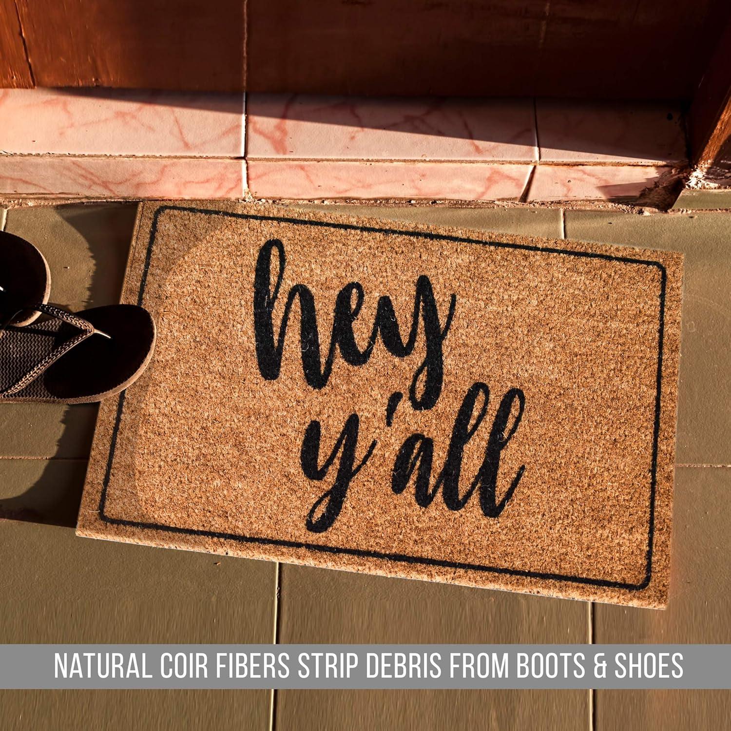 image:imageNINAMAR Door Mat Hey Yall Natural Coir 295 x 175 inch