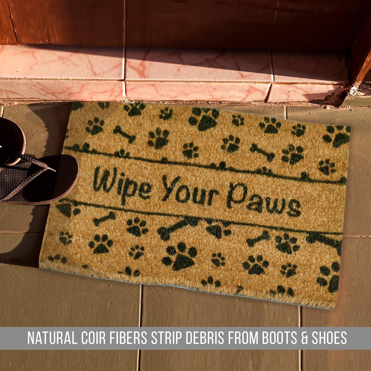 image:imageNINAMAR Door Mat Wipe Your Paws Natural Coir 295 x 175 inch