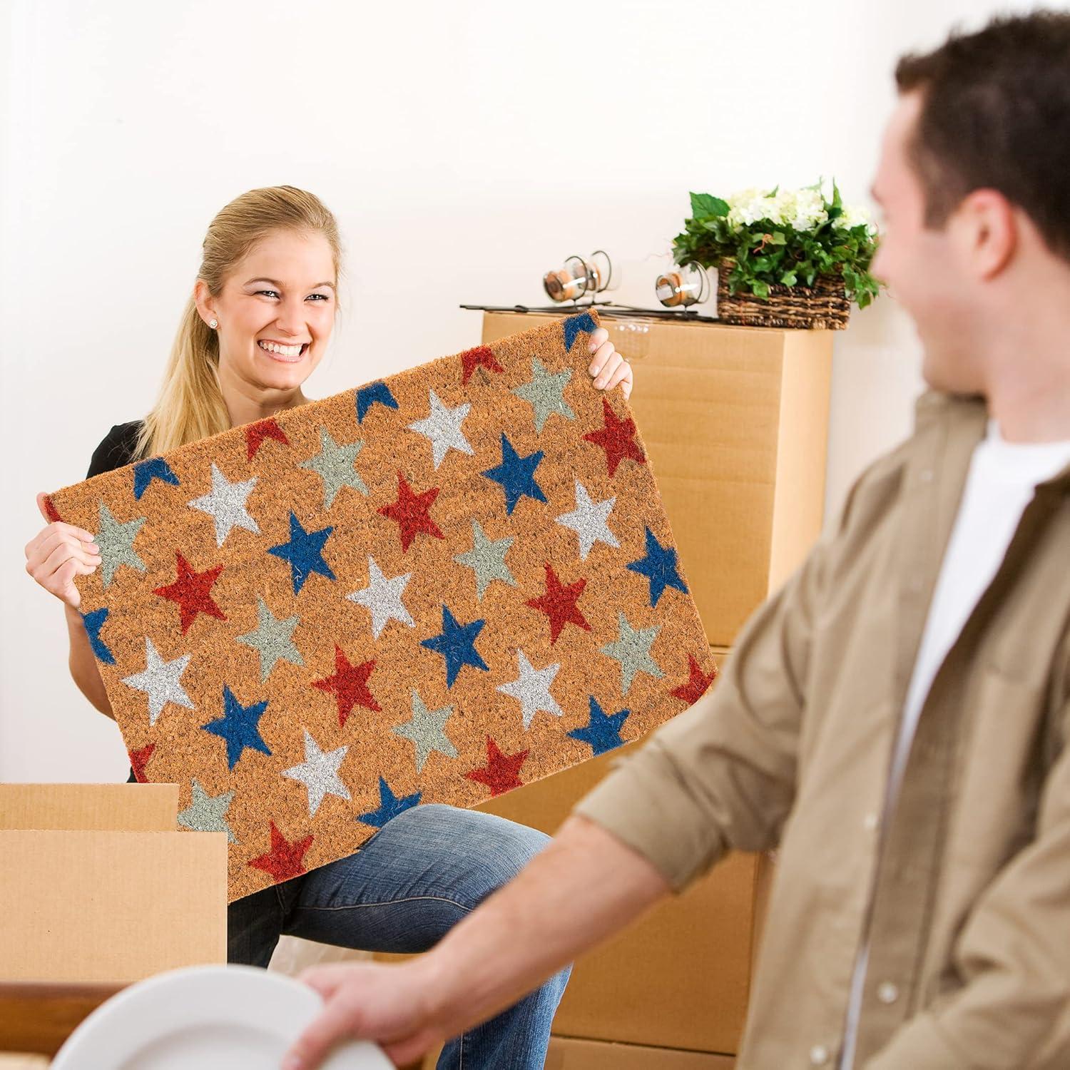image:imageNINAMAR Patriotic Door Mat USA Americana Decor Natural Coir 295 x 175 inch