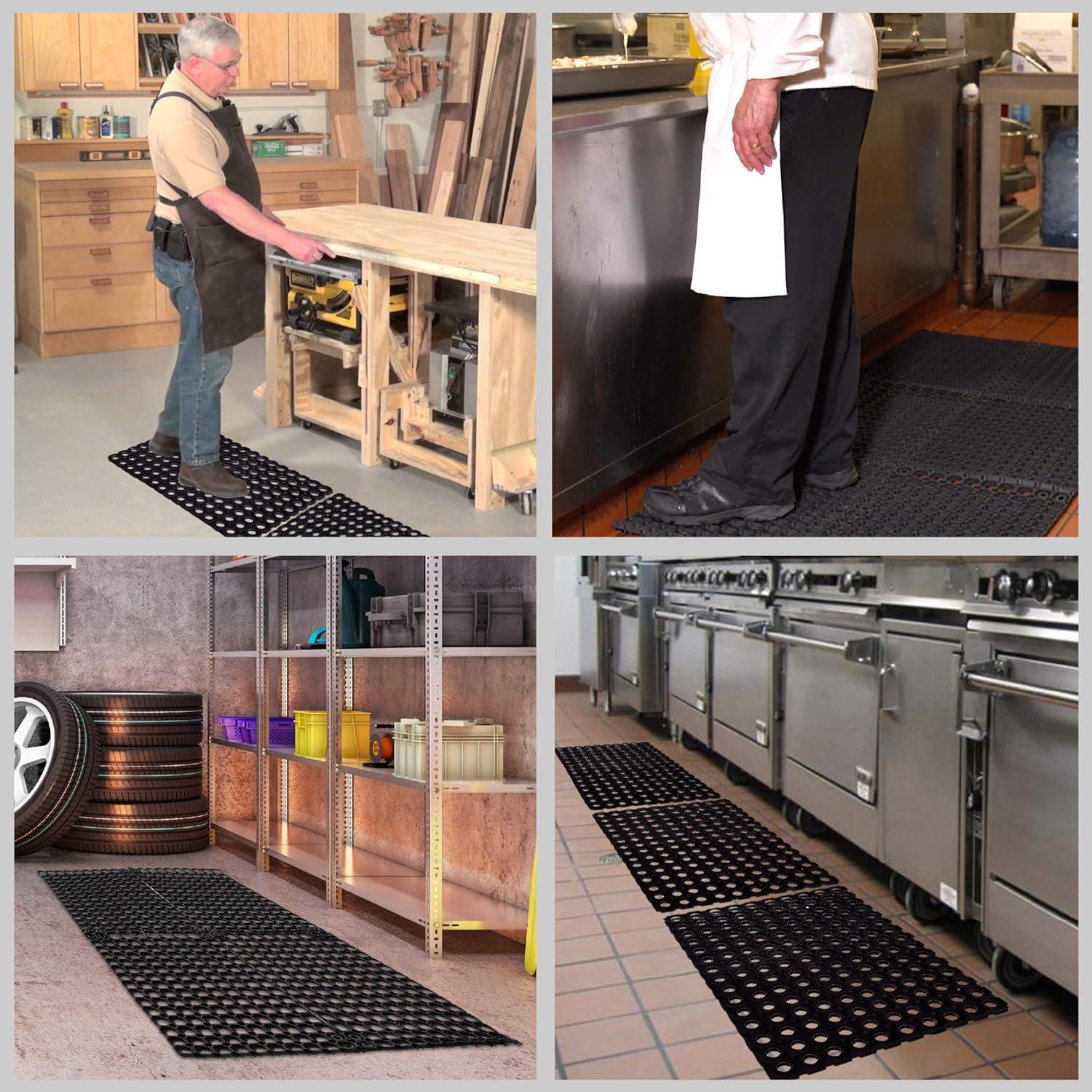 image:imageSafetyCare Interlocking Rubber Drainage Floor Mat AntiFatigue 24 x 16 inches 1 Mat1