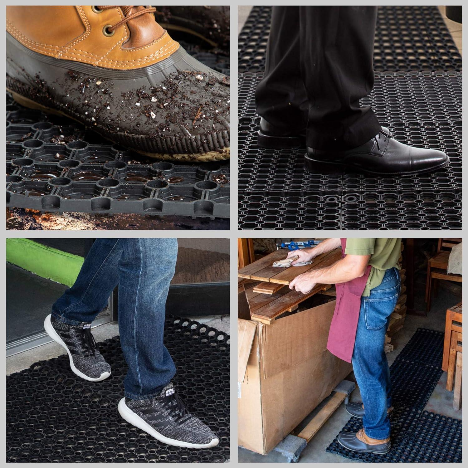 image:imageSafetyCare Interlocking Rubber Drainage Floor Mat AntiFatigue 24 x 16 inches 1 Mat1