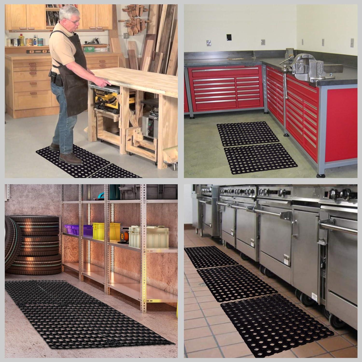 image:imageSafetyCare Interlocking Rubber Drainage Floor Mat AntiFatigue 24 x 16 inches 1 Mat12